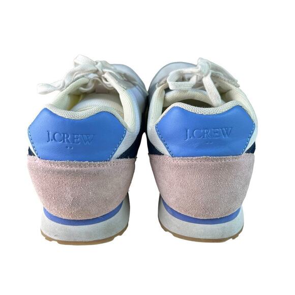 J.Crew City Sneakers Lace Up‎ in Light Blue Pink and Navy, Size 10 - Picture 7 of 9